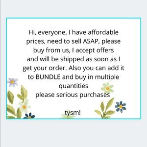 Affordable prices, honest buyers please, love C.